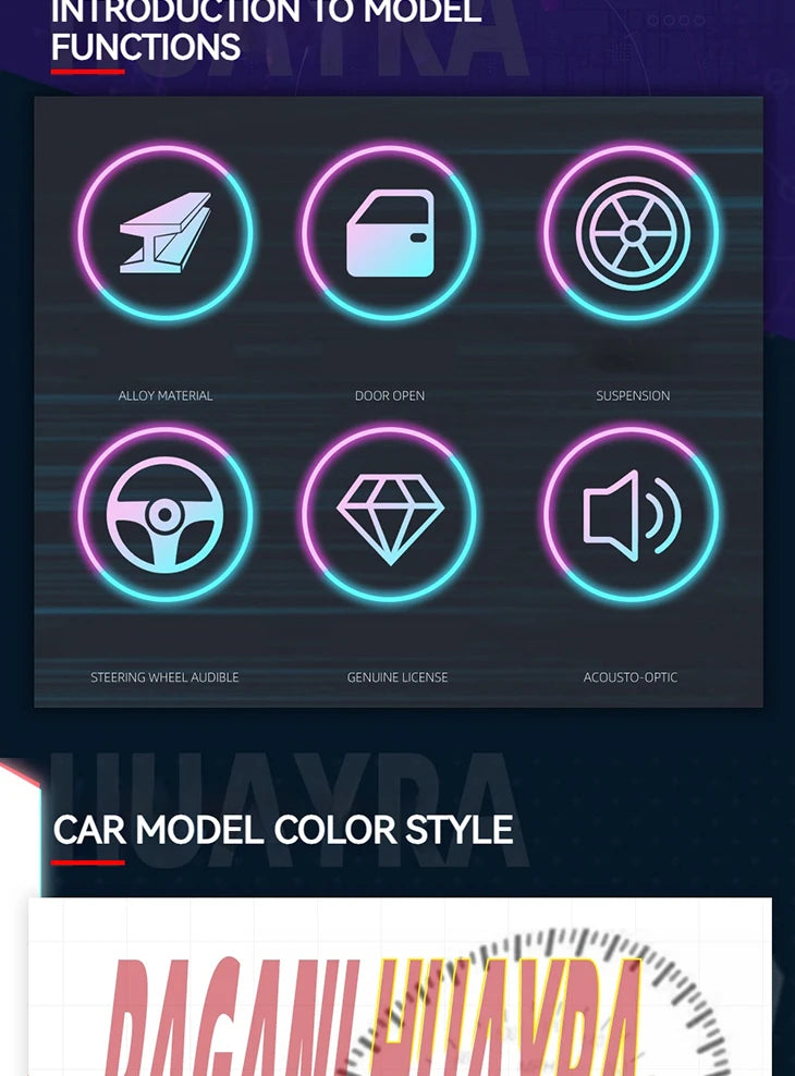 1:18 Pagani Huayra BC Blu Francia/Candy Blue with Carbon Accents 1/18 Model Car by Autoart