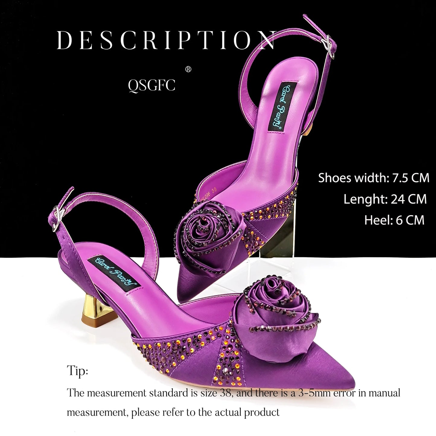 High Quality Women's Pumps Handmade Flowers Fashion Design For Nigeria Wedding Party Ladies Shoes