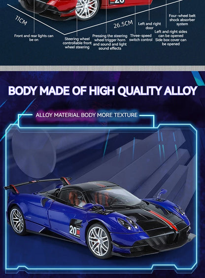 1:18 Pagani Huayra BC Blu Francia/Candy Blue with Carbon Accents 1/18 Model Car by Autoart