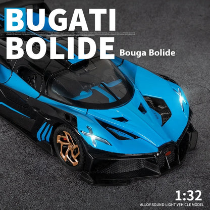 1:32 Bugatti Bolide Super Sports Car Diecast Model Car Alloy Metal Classic Collections Hobby Display Ornaments Trendy Toy Friend