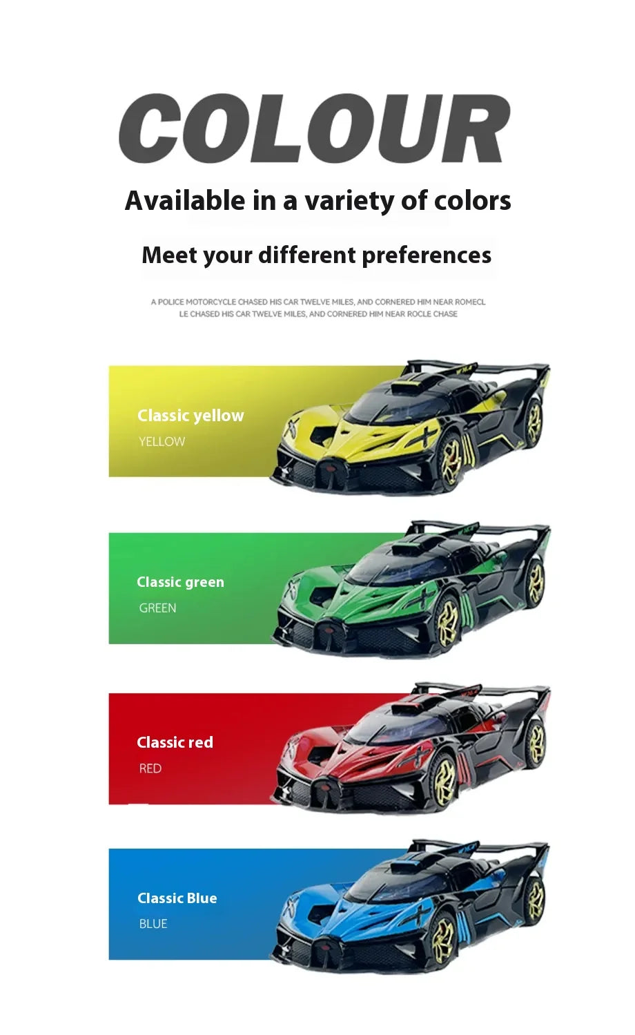 1:32 Bugatti Bolide Super Sports Car Diecast Model Car Alloy Metal Classic Collections Hobby Display Ornaments Trendy Toy Friend
