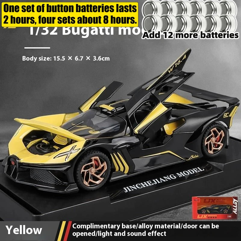 1:32 Bugatti Bolide Super Sports Car Diecast Model Car Alloy Metal Classic Collections Hobby Display Ornaments Trendy Toy Friend