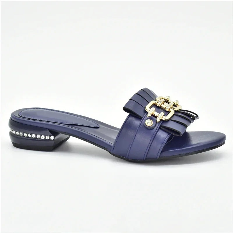 New Fashion Ladies Shoes and Sandals Plus Size Women Shoes 43 Italian Women Party Pumps Decorated with Rhinestone Ladies Shoes