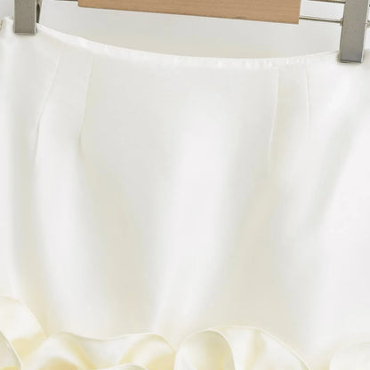 Women's Clothing 2025 Summer New Fashion Design Handmade Three-dimensional Flower Skirt