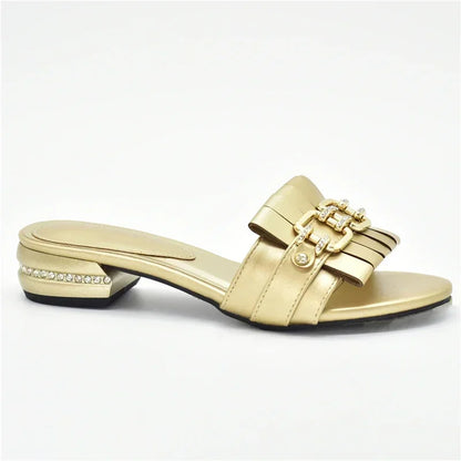 New Fashion Ladies Shoes and Sandals Plus Size Women Shoes 43 Italian Women Party Pumps Decorated with Rhinestone Ladies Shoes