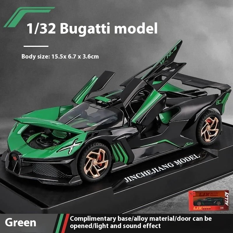 1:32 Bugatti Bolide Super Sports Car Diecast Model Car Alloy Metal Classic Collections Hobby Display Ornaments Trendy Toy Friend
