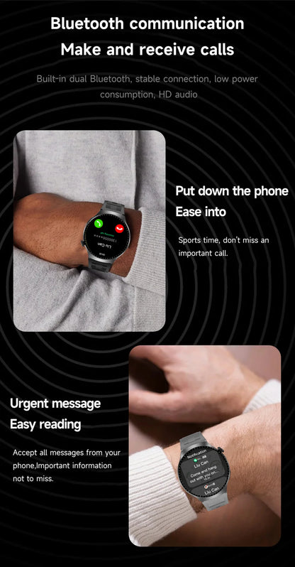 G.L Wear 2025 New Men's Smart Watch HD Display Health Tracking Bluetooth Calling Voice Assistant Sports Smartwatch