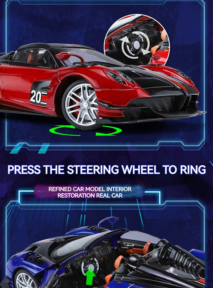 1:18 Pagani Huayra BC Blu Francia/Candy Blue with Carbon Accents 1/18 Model Car by Autoart