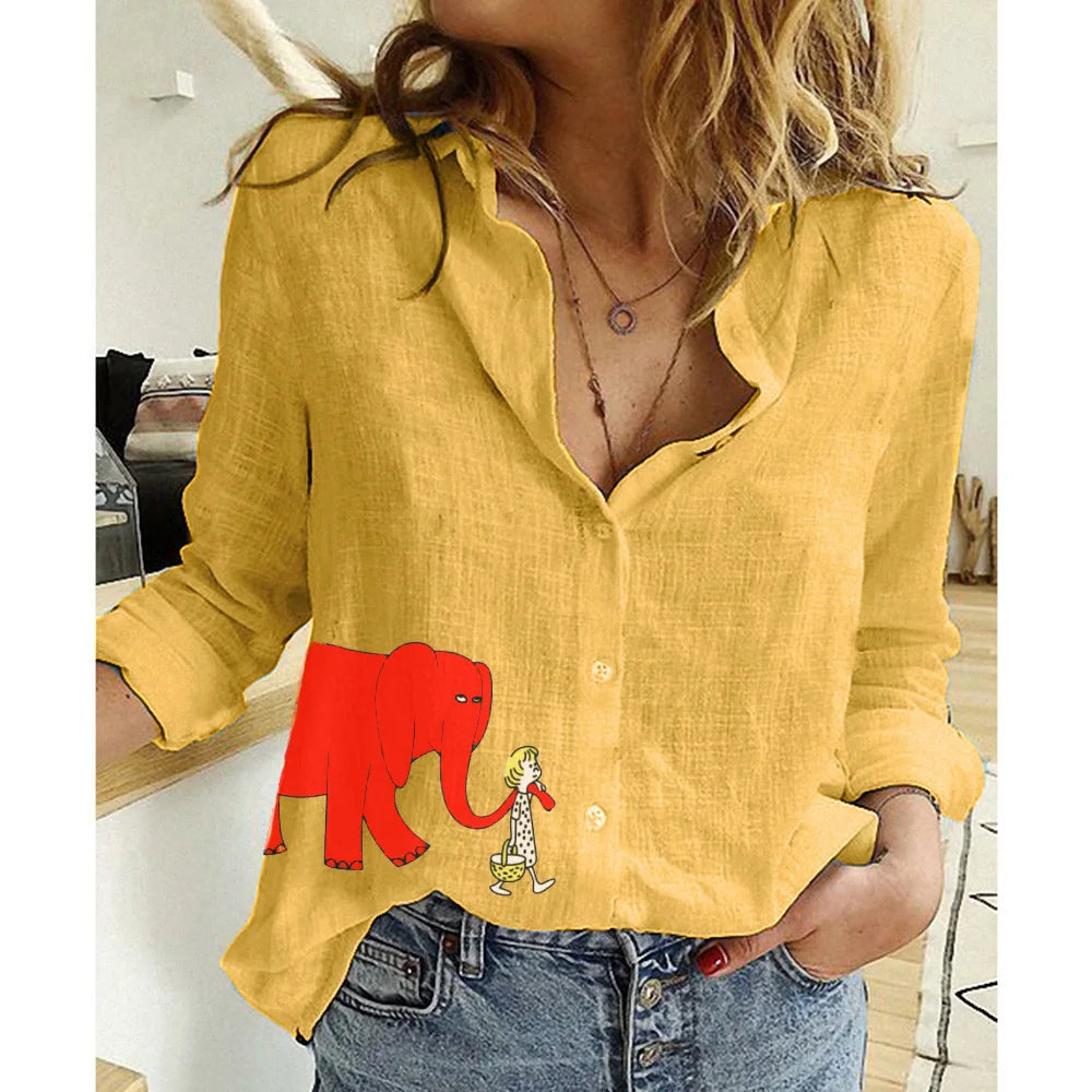 Women Clothing Shirts for Women Tops Tshirts Cotton Linen Casual Fashion Clothes Tees Spring Elegant Streetwear Autumn