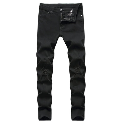 Jeans For Men Fashion Ripped Biker Skinny Jeans Men's clothing Denim Trousers High Street Slim Jogging jean Pants homme