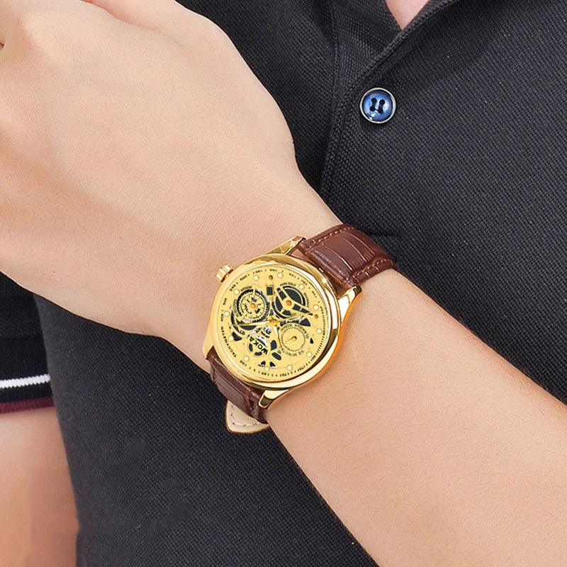 Leather Business Quartz Sports Watchs Business Watchs Quartz Sports Watch Leisure Belt Men's Watch Men's Watch