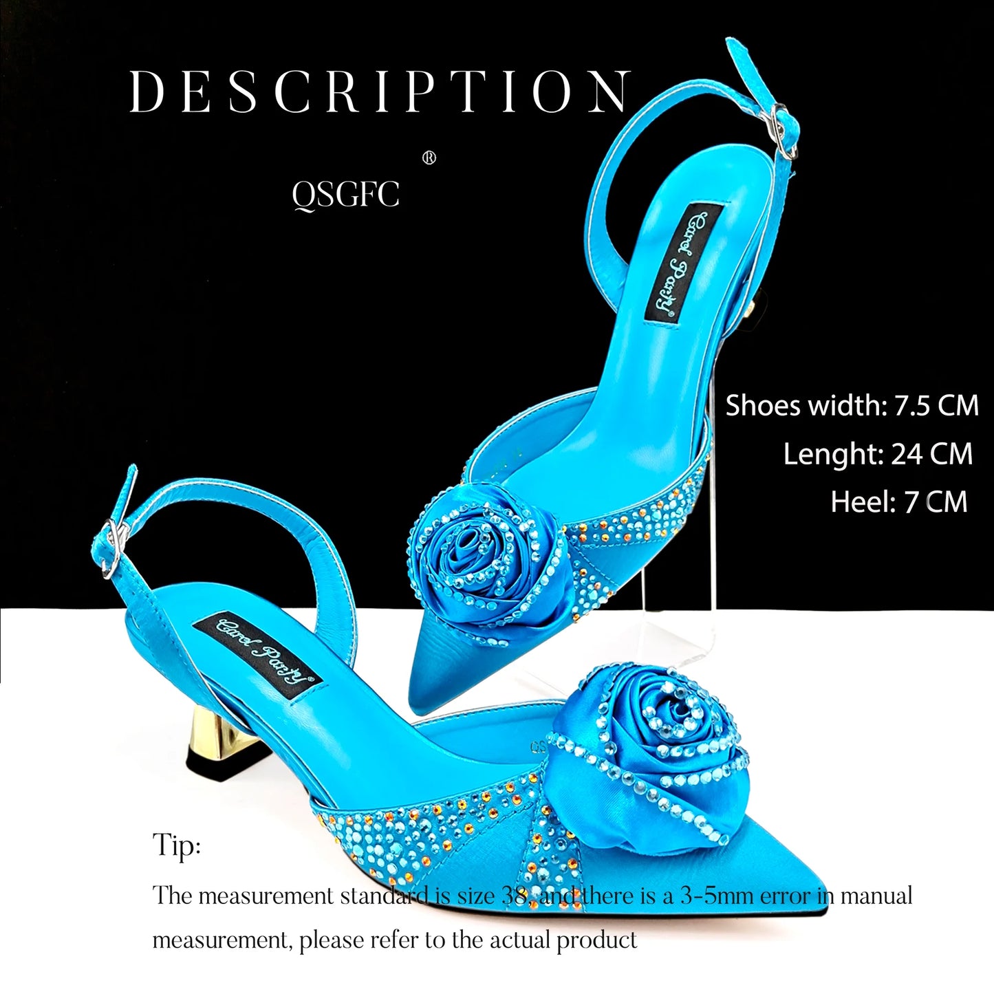 High Quality Women's Pumps Handmade Flowers Fashion Design For Nigeria Wedding Party Ladies Shoes