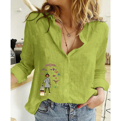 Women Clothing Shirts for Women Tops Tshirts Cotton Linen Casual Fashion Clothes Tees Spring Elegant Streetwear Autumn