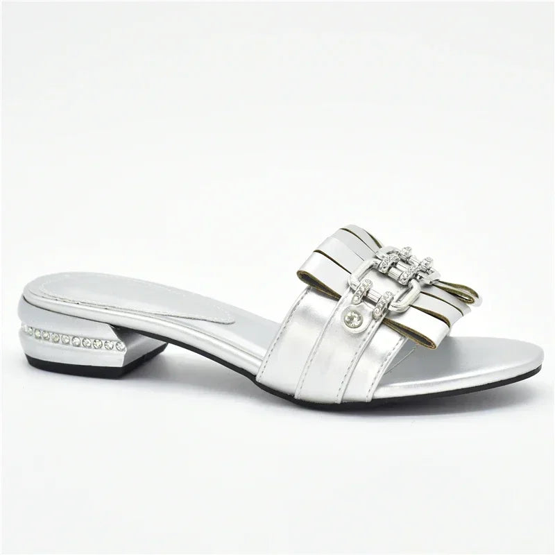 New Fashion Ladies Shoes and Sandals Plus Size Women Shoes 43 Italian Women Party Pumps Decorated with Rhinestone Ladies Shoes