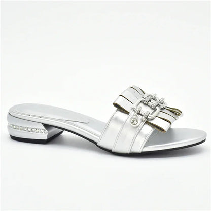 New Fashion Ladies Shoes and Sandals Plus Size Women Shoes 43 Italian Women Party Pumps Decorated with Rhinestone Ladies Shoes