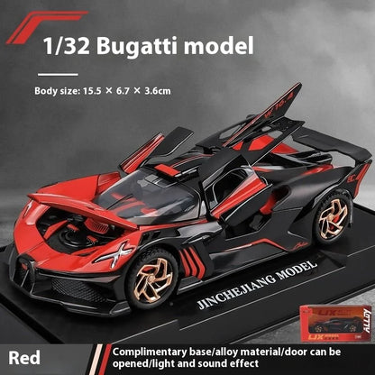 1:32 Bugatti Bolide Super Sports Car Diecast Model Car Alloy Metal Classic Collections Hobby Display Ornaments Trendy Toy Friend