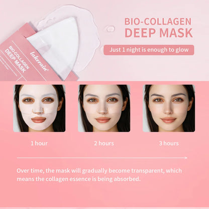 Bio-Collagen Deep Face Mask Shrink Pores Deep Hydrating Overnight Mask Moisturizing Refreshing Brightening Face Skin Care