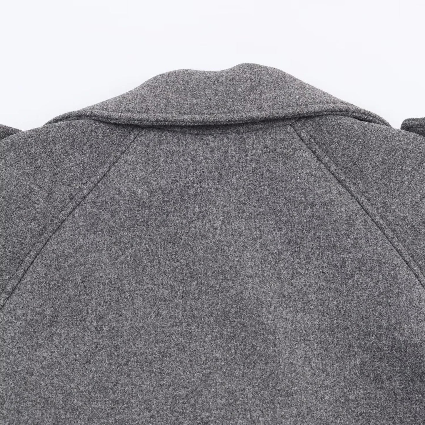 Women's clothing 2025 winter new casual loose long sleeved coat with waistband loop and double breasted coat