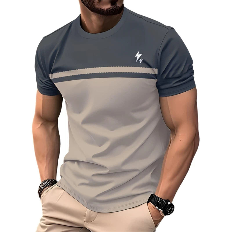 Simple Fashion Striped T Shirts For Men Summer Casual Daily Wear 3D Printed Kids T-shirts Loose Streetwear Crewneck Tees Tops