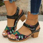 Ladies Shoes 2024 Fashion Summer Women's Sandals Outdoor Mixed Colors Open Toe Chunky Heels Large Size 43 Rome Sandals Women