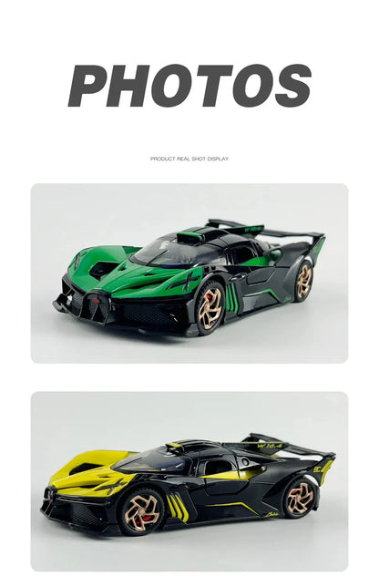 1:32 Bugatti Bolide Super Sports Car Diecast Model Car Alloy Metal Classic Collections Hobby Display Ornaments Trendy Toy Friend
