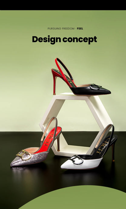 High heels luxury brand 2025 spring and summer new ladies shoes sexy girls party sandals