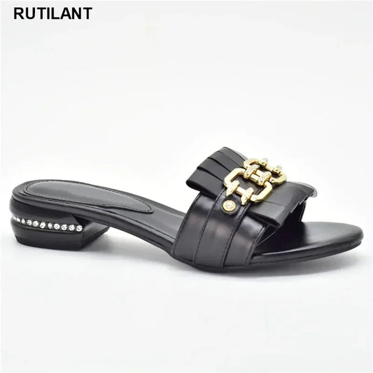 New Fashion Ladies Shoes and Sandals Plus Size Women Shoes 43 Italian Women Party Pumps Decorated with Rhinestone Ladies Shoes