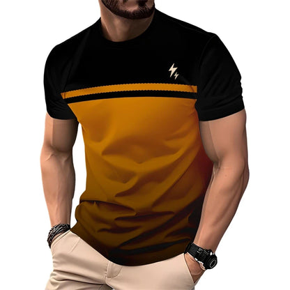 Simple Fashion Striped T Shirts For Men Summer Casual Daily Wear 3D Printed Kids T-shirts Loose Streetwear Crewneck Tees Tops