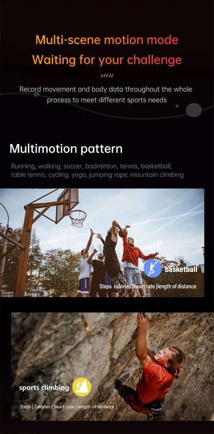 G.L Wear 2025 New Men's Smart Watch HD Display Health Tracking Bluetooth Calling Voice Assistant Sports Smartwatch