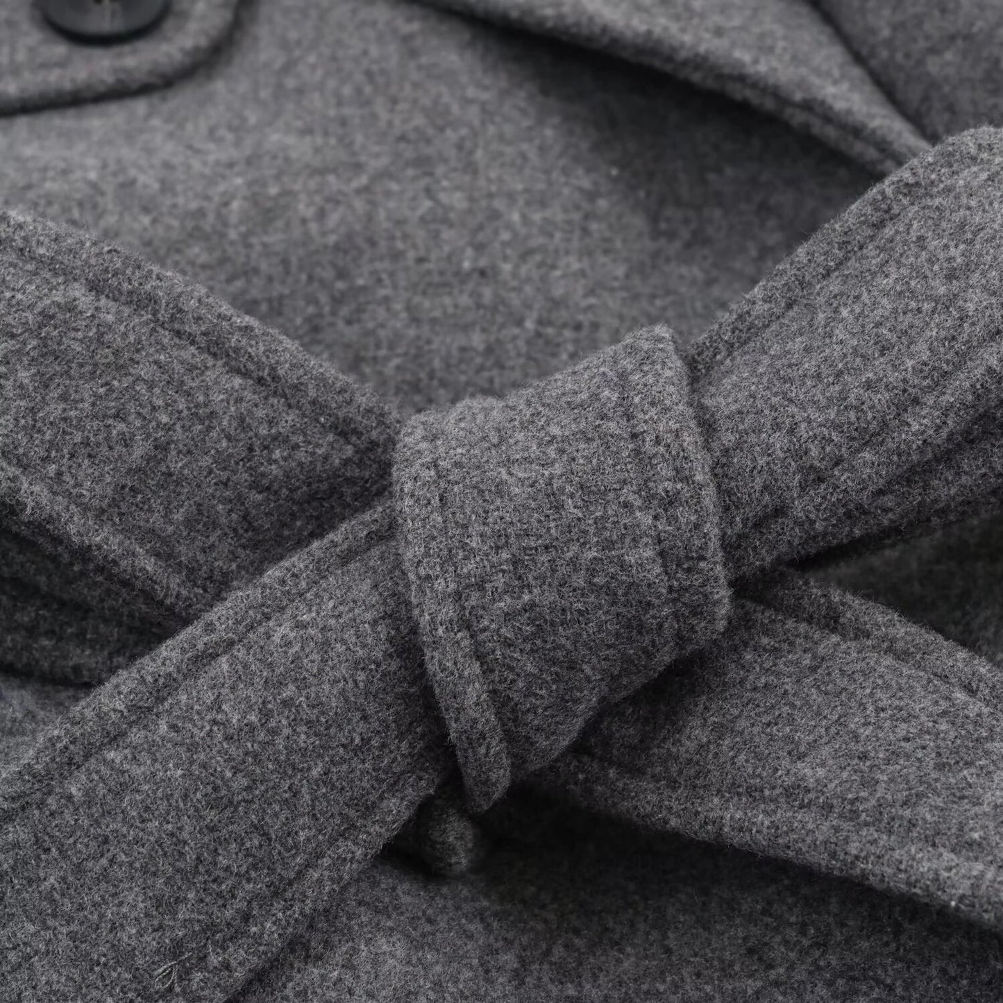 Women's clothing 2025 winter new casual loose long sleeved coat with waistband loop and double breasted coat