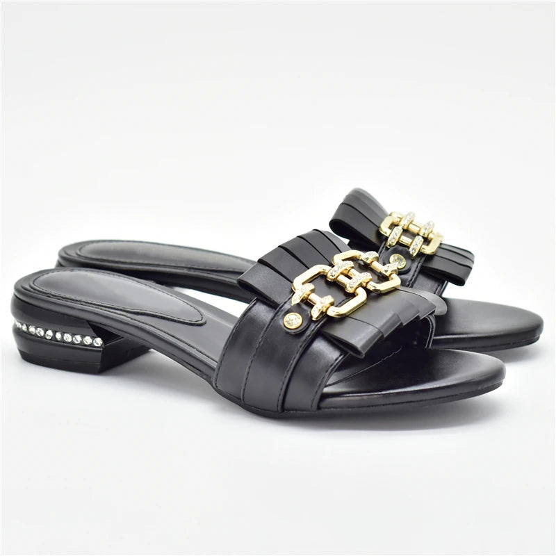 New Fashion Ladies Shoes and Sandals Plus Size Women Shoes 43 Italian Women Party Pumps Decorated with Rhinestone Ladies Shoes