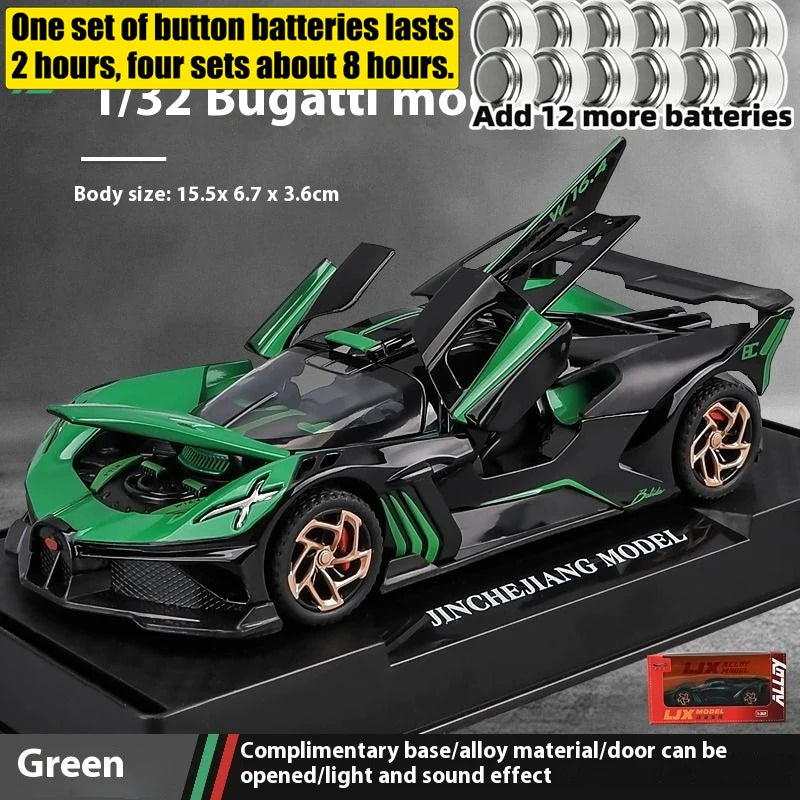 1:32 Bugatti Bolide Super Sports Car Diecast Model Car Alloy Metal Classic Collections Hobby Display Ornaments Trendy Toy Friend