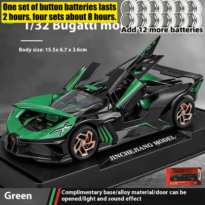 1:32 Bugatti Bolide Super Sports Car Diecast Model Car Alloy Metal Classic Collections Hobby Display Ornaments Trendy Toy Friend