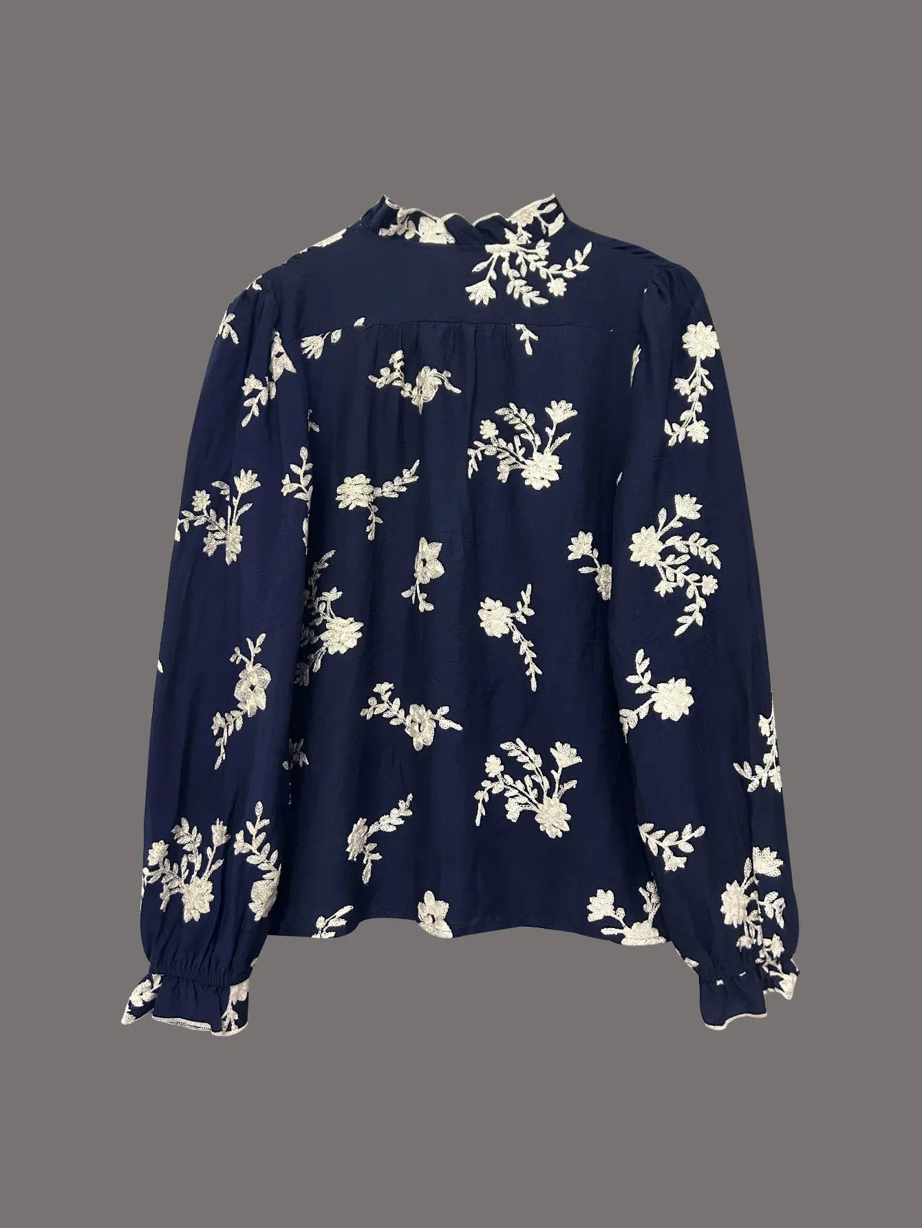Women's Clothing 2025 Spring Autumn Fashion Casual Long-sleeved Printed Blouse with A Collar and Puff Sleeves Office Lady Shirt