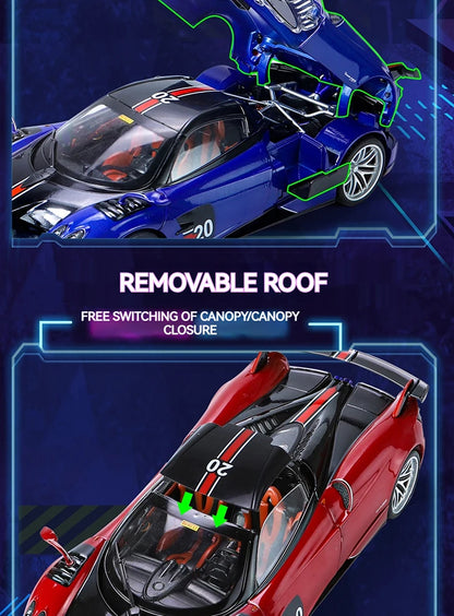 1:18 Pagani Huayra BC Blu Francia/Candy Blue with Carbon Accents 1/18 Model Car by Autoart