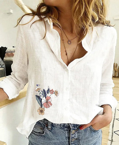 Women Clothing Shirts for Women Tops Tshirts Cotton Linen Casual Fashion Clothes Tees Spring Elegant Streetwear Autumn