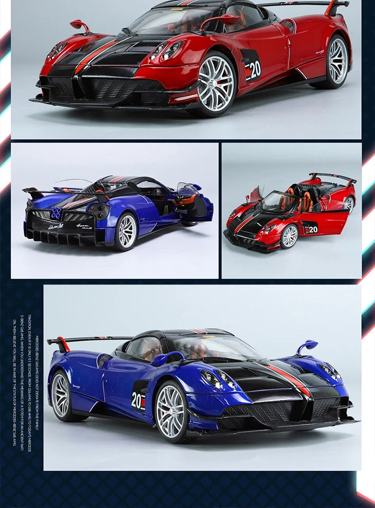 1:18 Pagani Huayra BC Blu Francia/Candy Blue with Carbon Accents 1/18 Model Car by Autoart