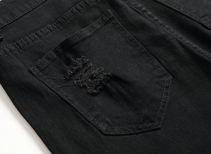 Jeans For Men Fashion Ripped Biker Skinny Jeans Men's clothing Denim Trousers High Street Slim Jogging jean Pants homme