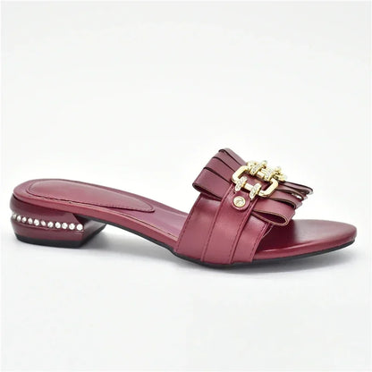 New Fashion Ladies Shoes and Sandals Plus Size Women Shoes 43 Italian Women Party Pumps Decorated with Rhinestone Ladies Shoes