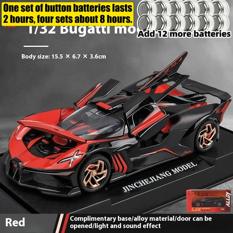 1:32 Bugatti Bolide Super Sports Car Diecast Model Car Alloy Metal Classic Collections Hobby Display Ornaments Trendy Toy Friend