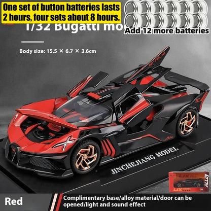 1:32 Bugatti Bolide Super Sports Car Diecast Model Car Alloy Metal Classic Collections Hobby Display Ornaments Trendy Toy Friend