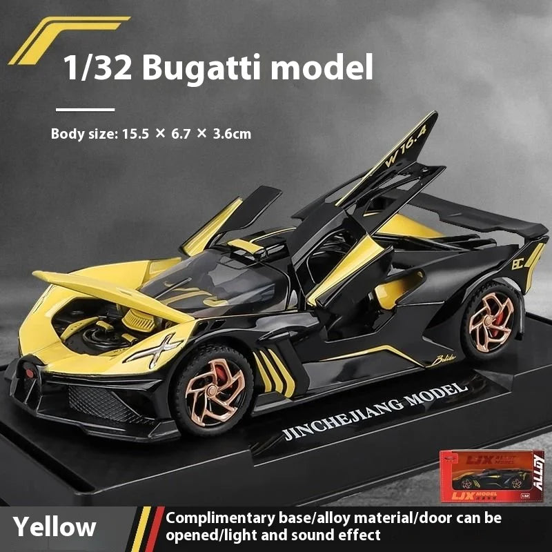 1:32 Bugatti Bolide Super Sports Car Diecast Model Car Alloy Metal Classic Collections Hobby Display Ornaments Trendy Toy Friend