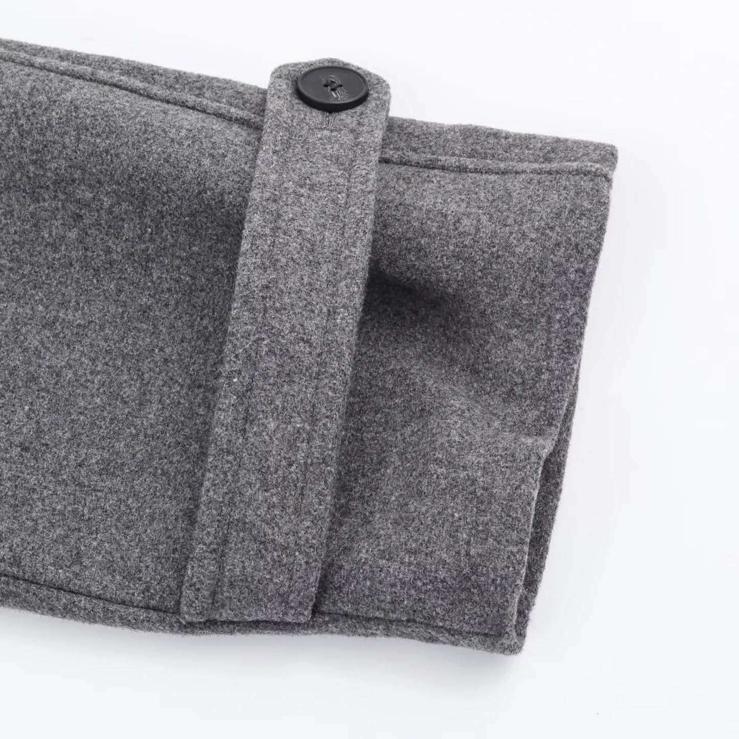 Women's clothing 2025 winter new casual loose long sleeved coat with waistband loop and double breasted coat