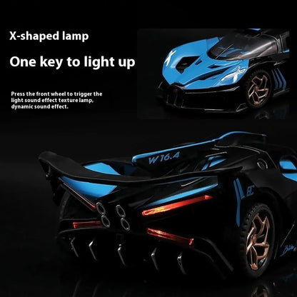 1:32 Bugatti Bolide Super Sports Car Diecast Model Car Alloy Metal Classic Collections Hobby Display Ornaments Trendy Toy Friend