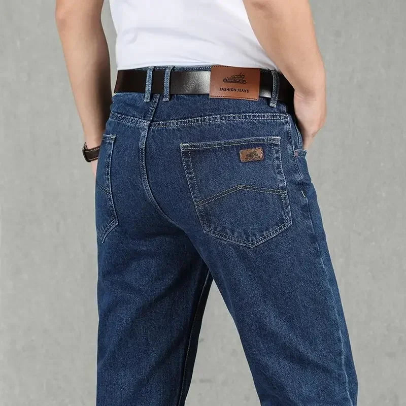 Jeans for Men Work Wear Male Cowboy Pants 2025 Fashion Trousers High Quality Original Classic Straight with Pockets New in Baggy