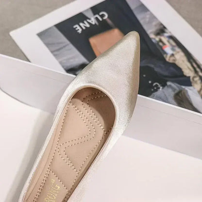 Ladies Footwear Low Heel Elegant Office Non Slip Women's Flat Shoes Casual Summer 2025 Comfortable Young Social 2025 New In