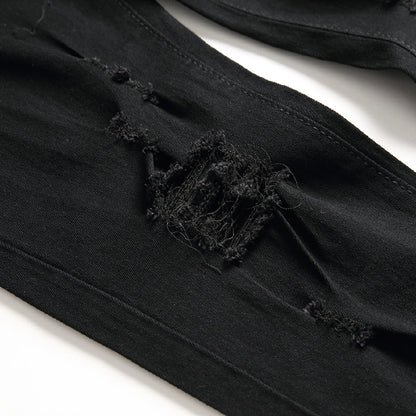 Jeans For Men Fashion Ripped Biker Skinny Jeans Men's clothing Denim Trousers High Street Slim Jogging jean Pants homme