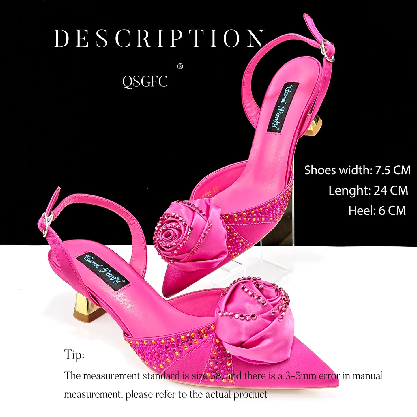 High Quality Women's Pumps Handmade Flowers Fashion Design For Nigeria Wedding Party Ladies Shoes