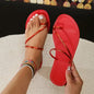 Ladies Shoes 2025 Brand Basic Slippers Women Outdoor Beach Casual Round Toe Narrow Band Women's Flat with Thimble Toe Sandals