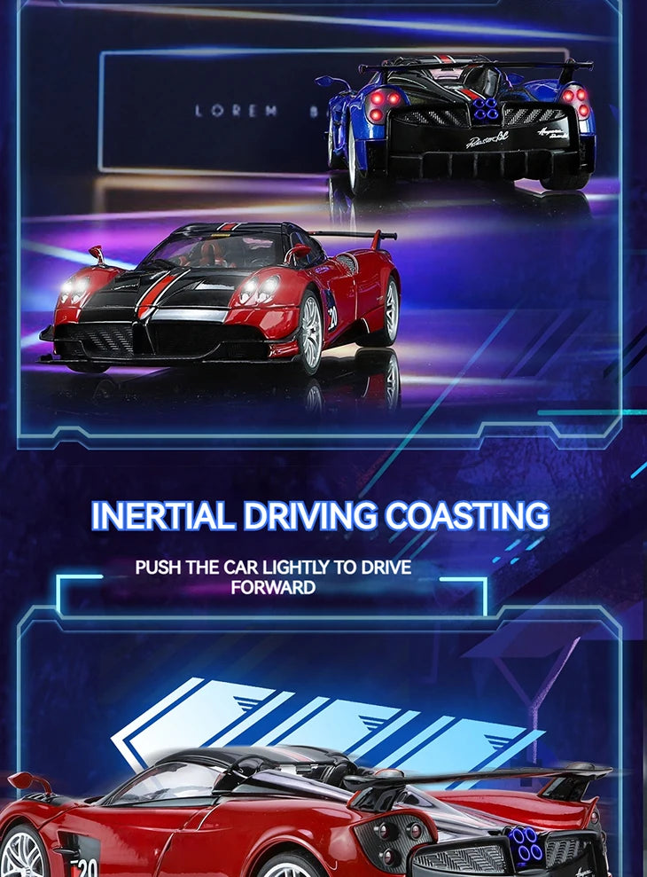 1:18 Pagani Huayra BC Blu Francia/Candy Blue with Carbon Accents 1/18 Model Car by Autoart